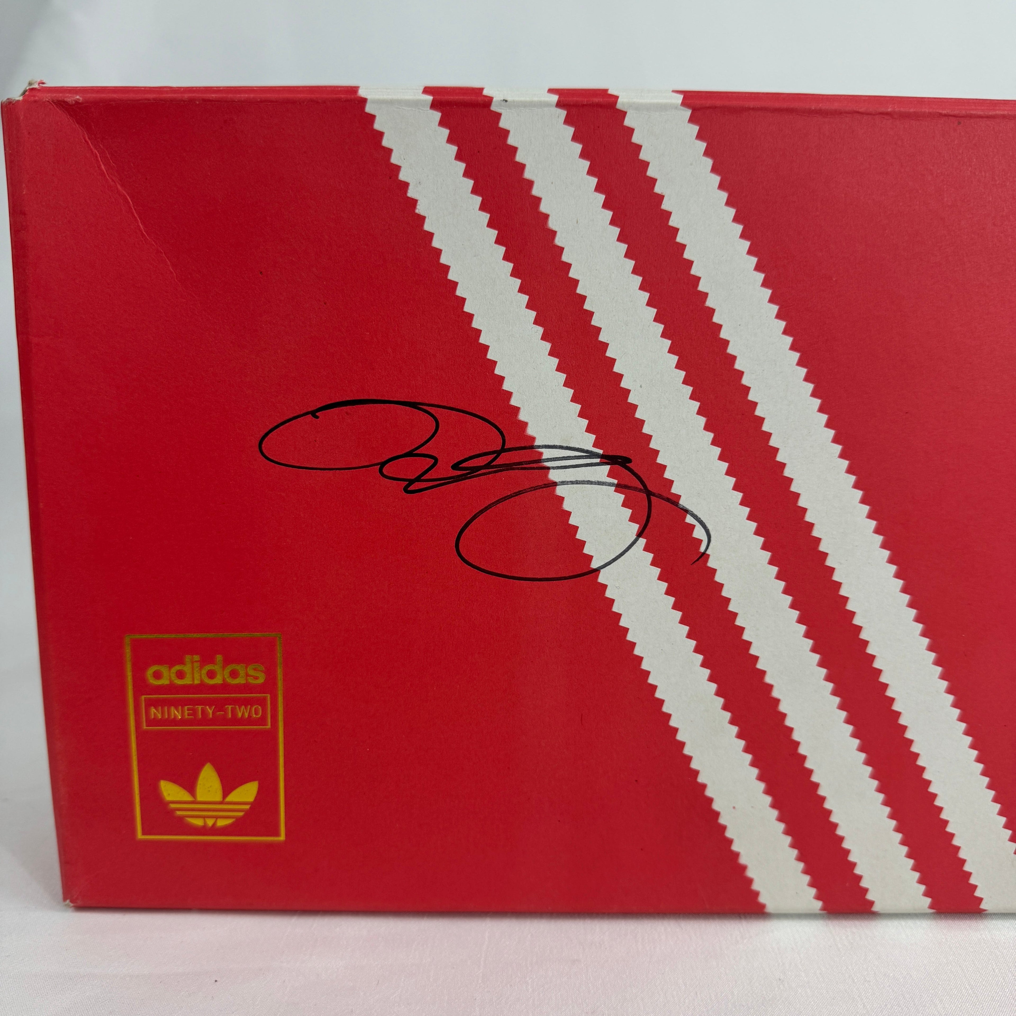 The Adidas Madrid Gary Neville Signed is a rare football boot associated with Gary Neville, featuring a classic Adidas
