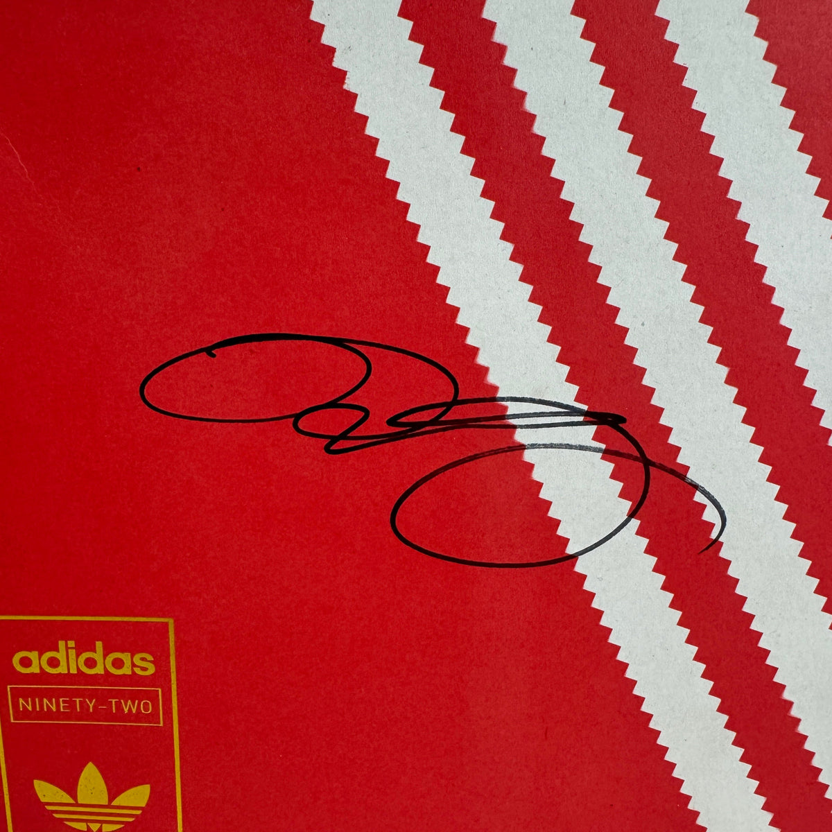 The Adidas Madrid Gary Neville Signed is a rare football boot associated with Gary Neville, featuring a classic Adidas