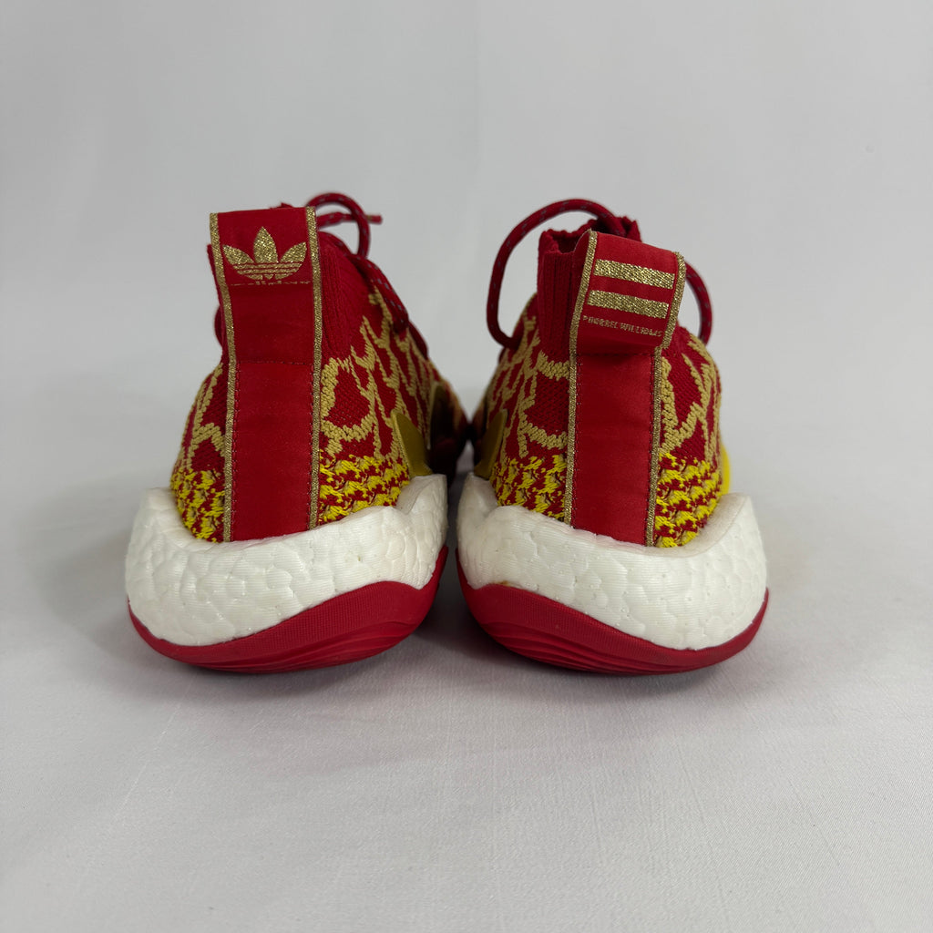 The Adidas PW x BYW CNY is a special edition sneaker designed by Pharrell Williams to celebrate the Chinese New Year. It