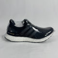 The Adidas Ultraboost 2.0 Core Black White is a running-inspired sneaker featuring a breathable Primeknit upper, responsive
