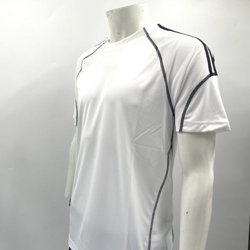 Adidas X Palace Tee. White/Black stripe In Medium