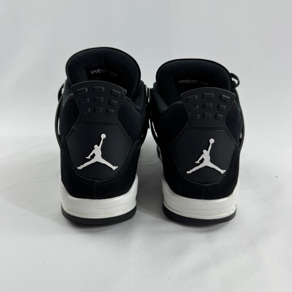 Air Jordan 4 Retro Black/White is a clean, classic version of the Jordan 4 with a black and white leather upper, mesh side