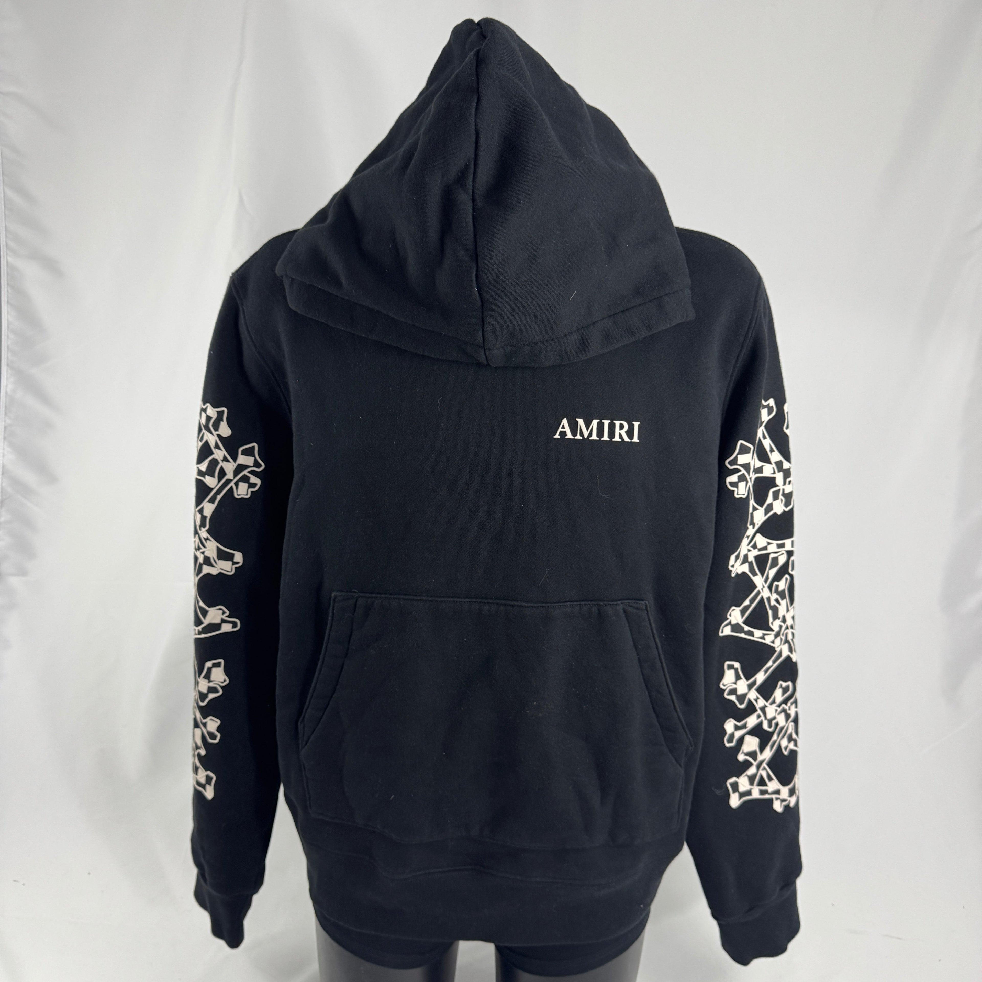 Amiri Bones Stacked Hoodie crafted from premium cotton, featuring the iconic Bones graphic, adjustable drawstring hood,