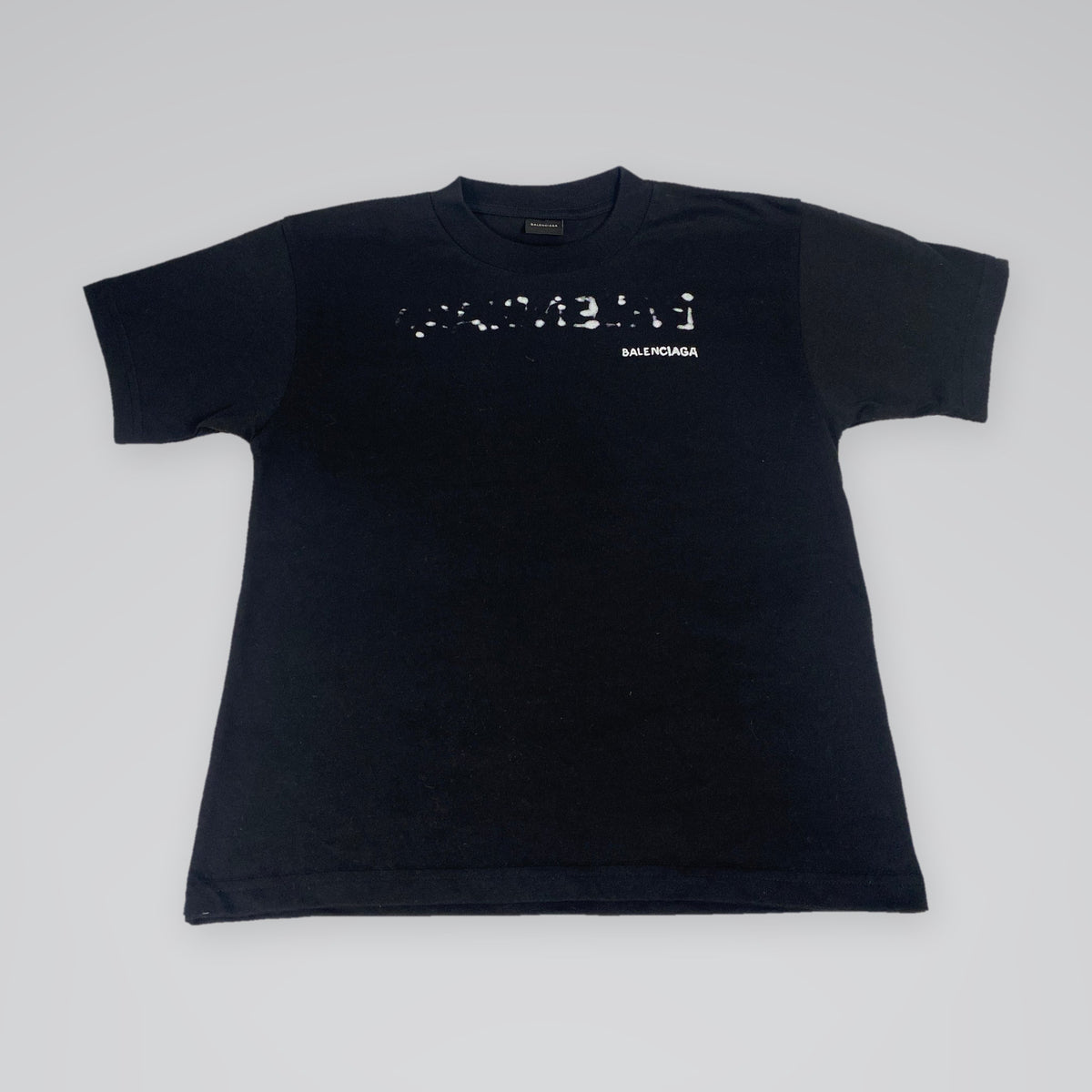 Balenciaga Kids Hand Drawn Logo T-Shirt Black