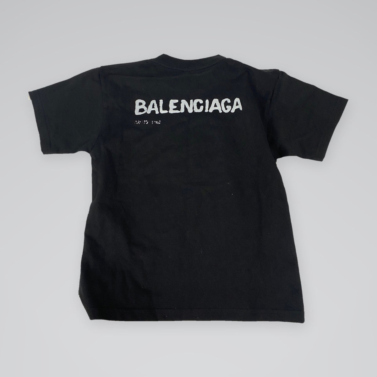 Balenciaga Kids Hand Drawn Logo T-Shirt Black