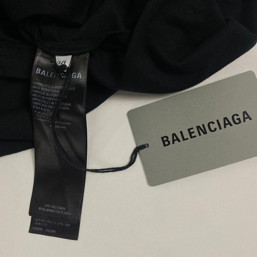 Balenciaga Kids Hand Drawn Logo T-Shirt Black