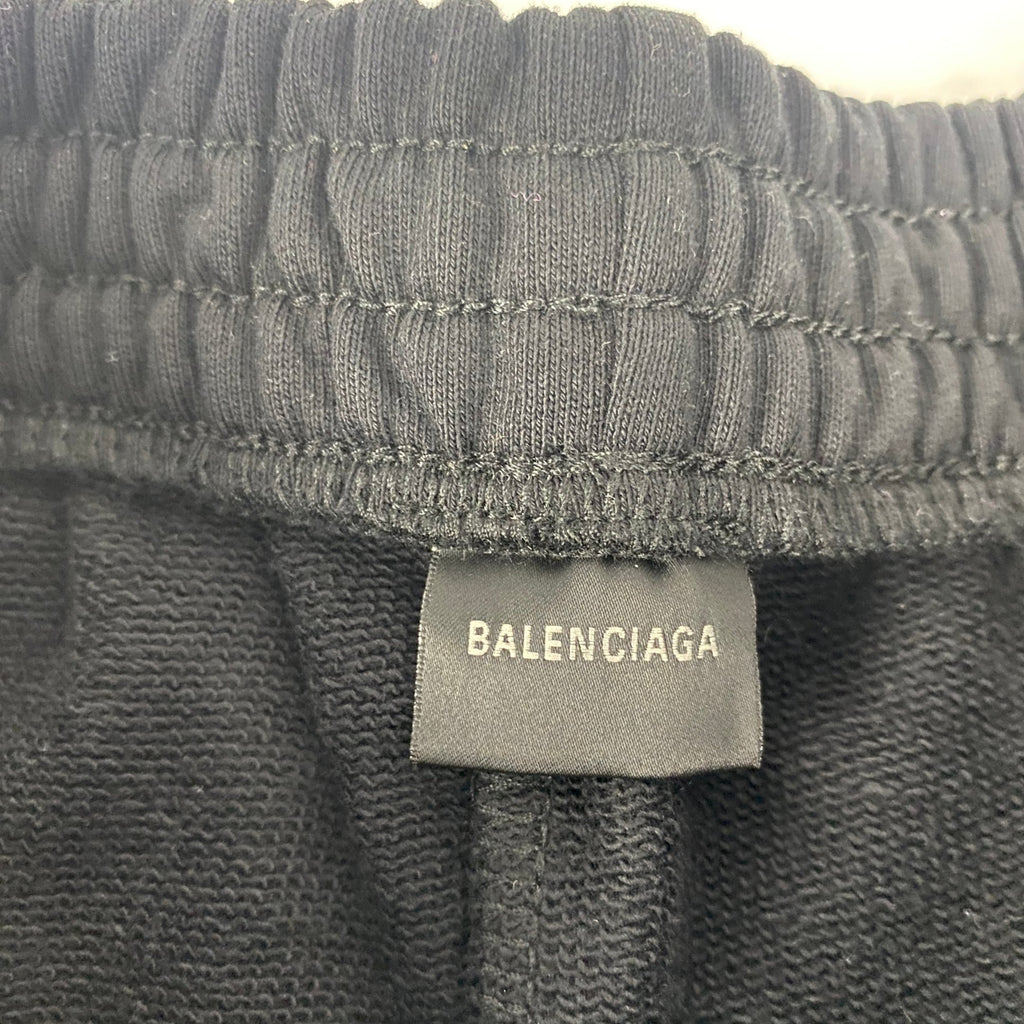 Balenciaga Kids Logo Sweat Shorts Black