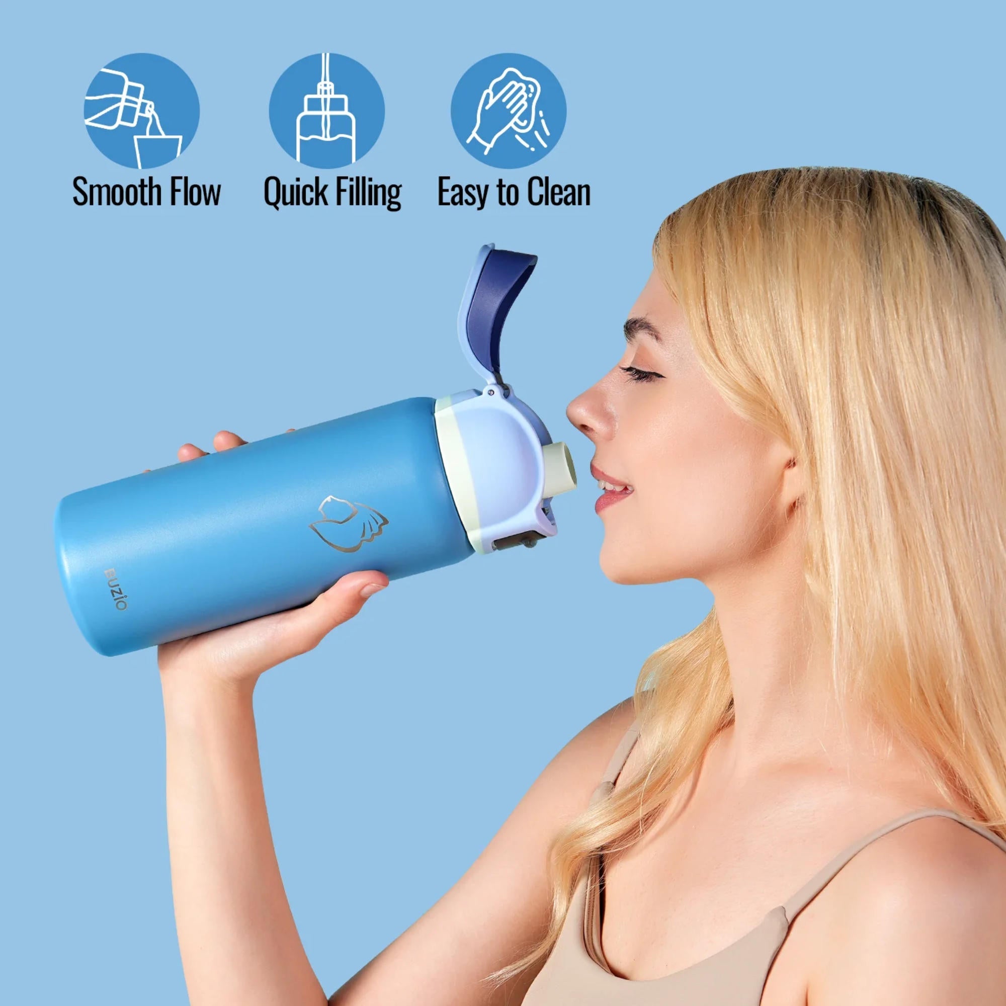 Buzio - HuePop Series Insulated Water Bottle | 32oz
