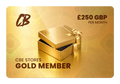 An image of the CB Stores Gold membership card worth £250