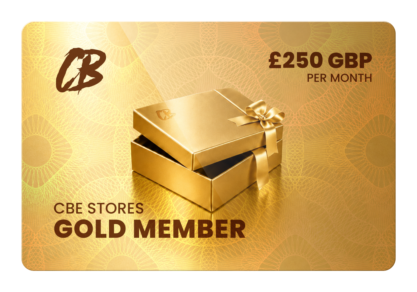 An image of the CB Stores Gold membership card worth £250