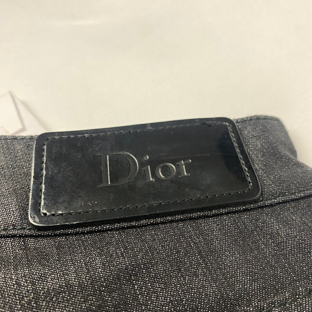 Christian Dior Coated Skinny Jeans Ankle Zip Black