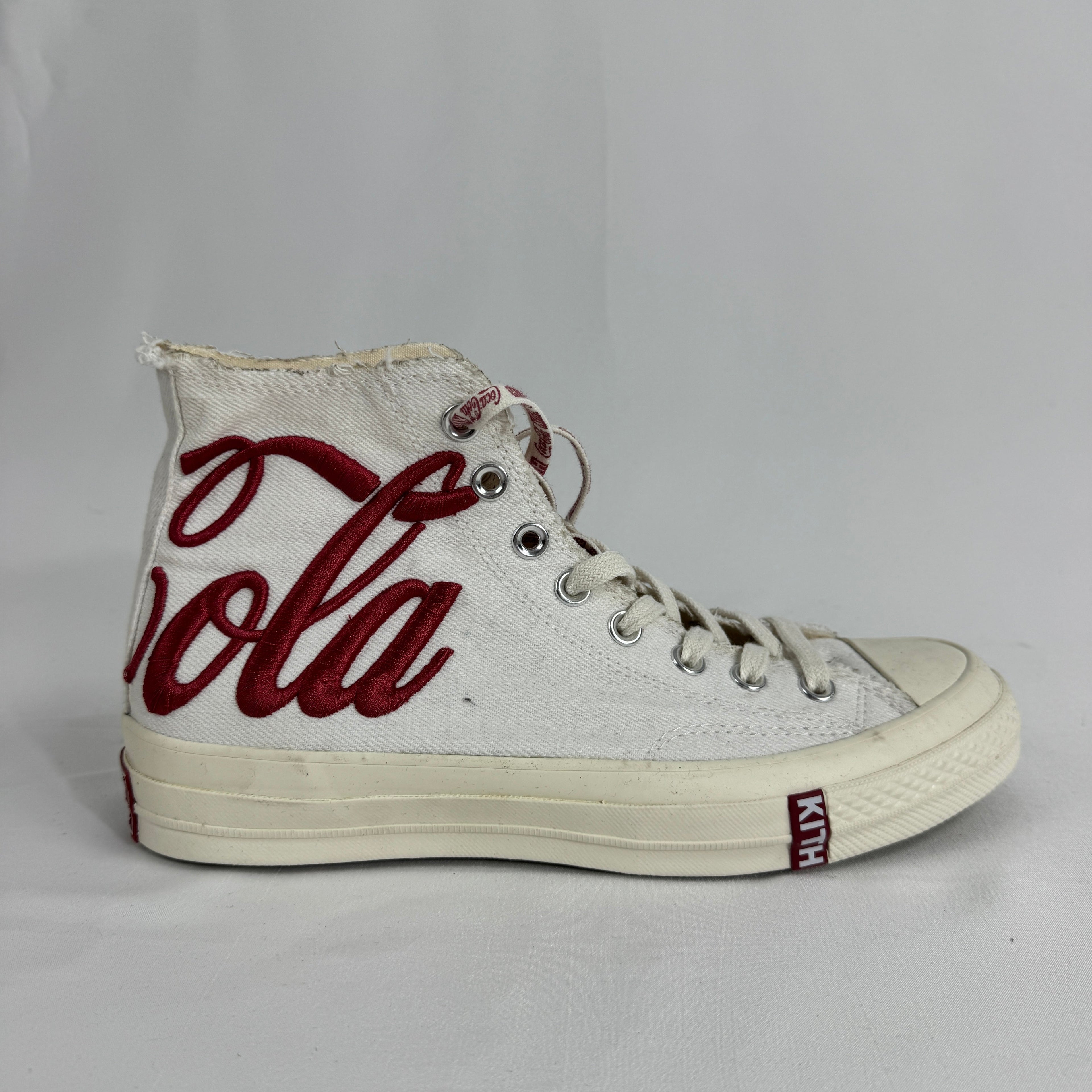 The Kith x Coca-Cola x Converse High Tops are a limited-edition collaboration that combines classic Converse styling with