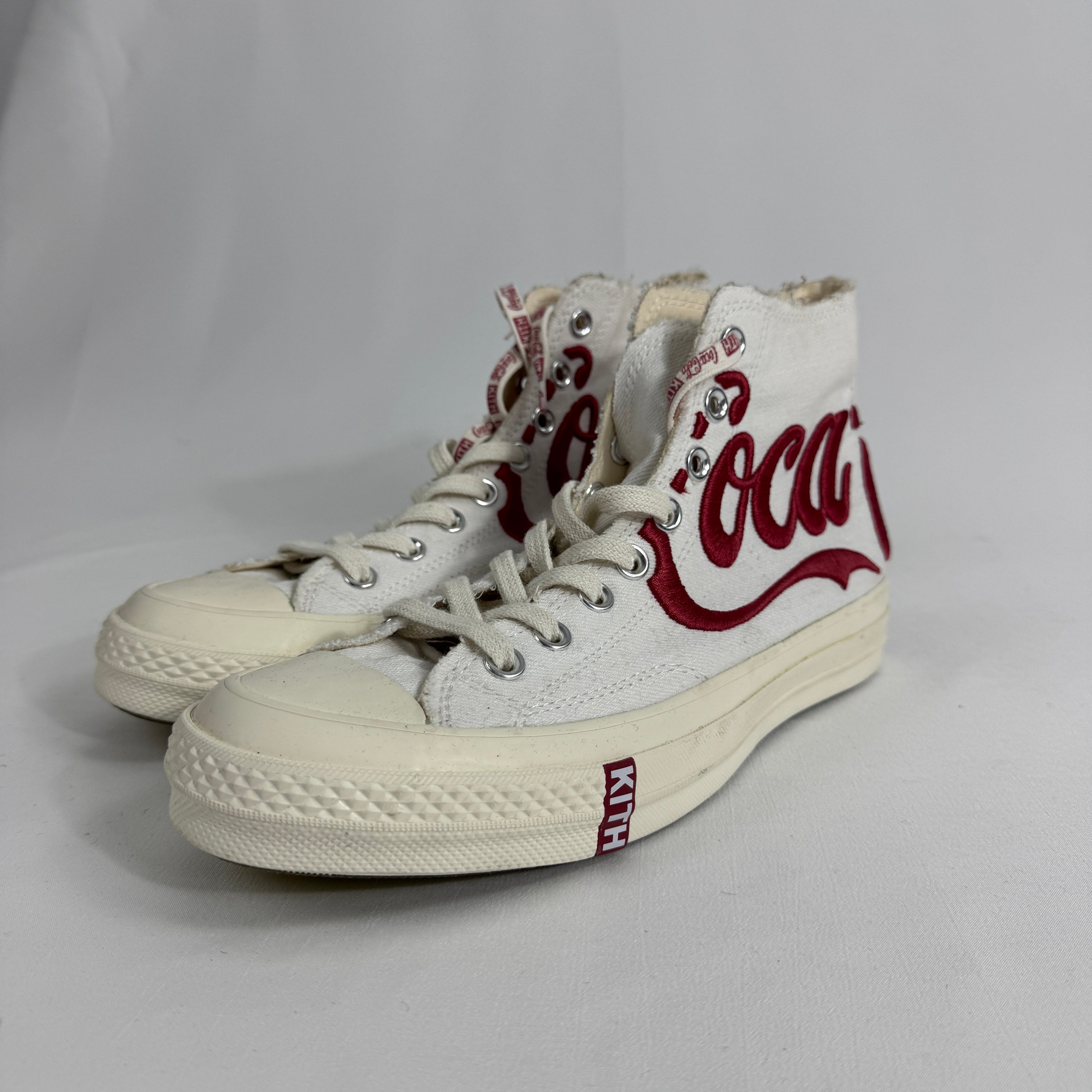 The Kith x Coca-Cola x Converse High Tops are a limited-edition collaboration that combines classic Converse styling with