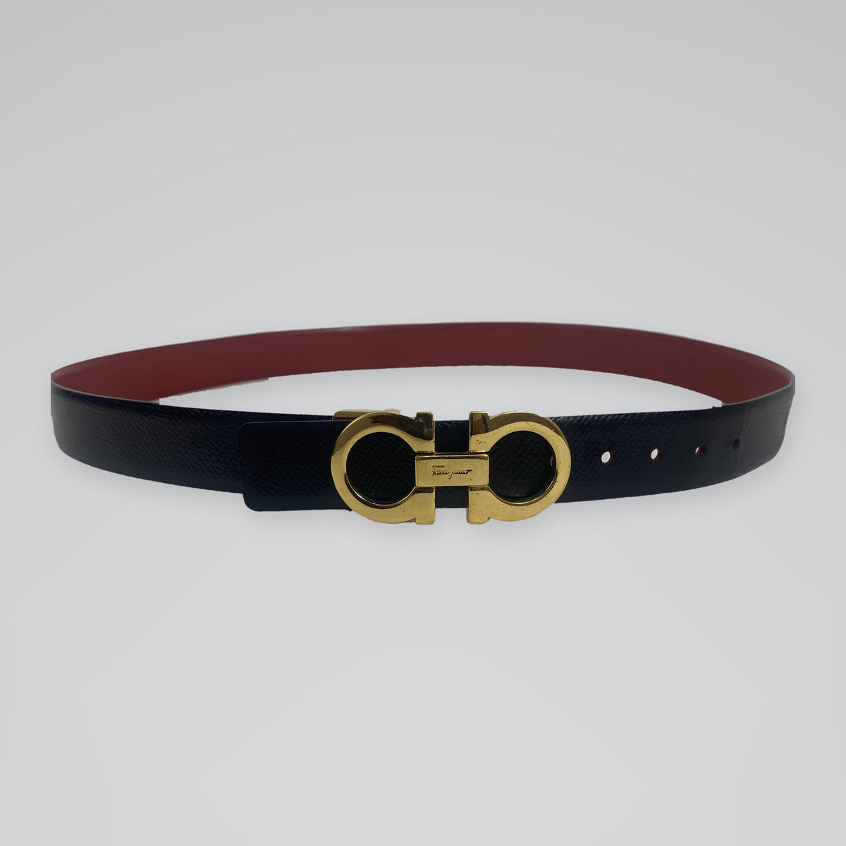 Ferragamo Gancini Reversible Belt Black / Red