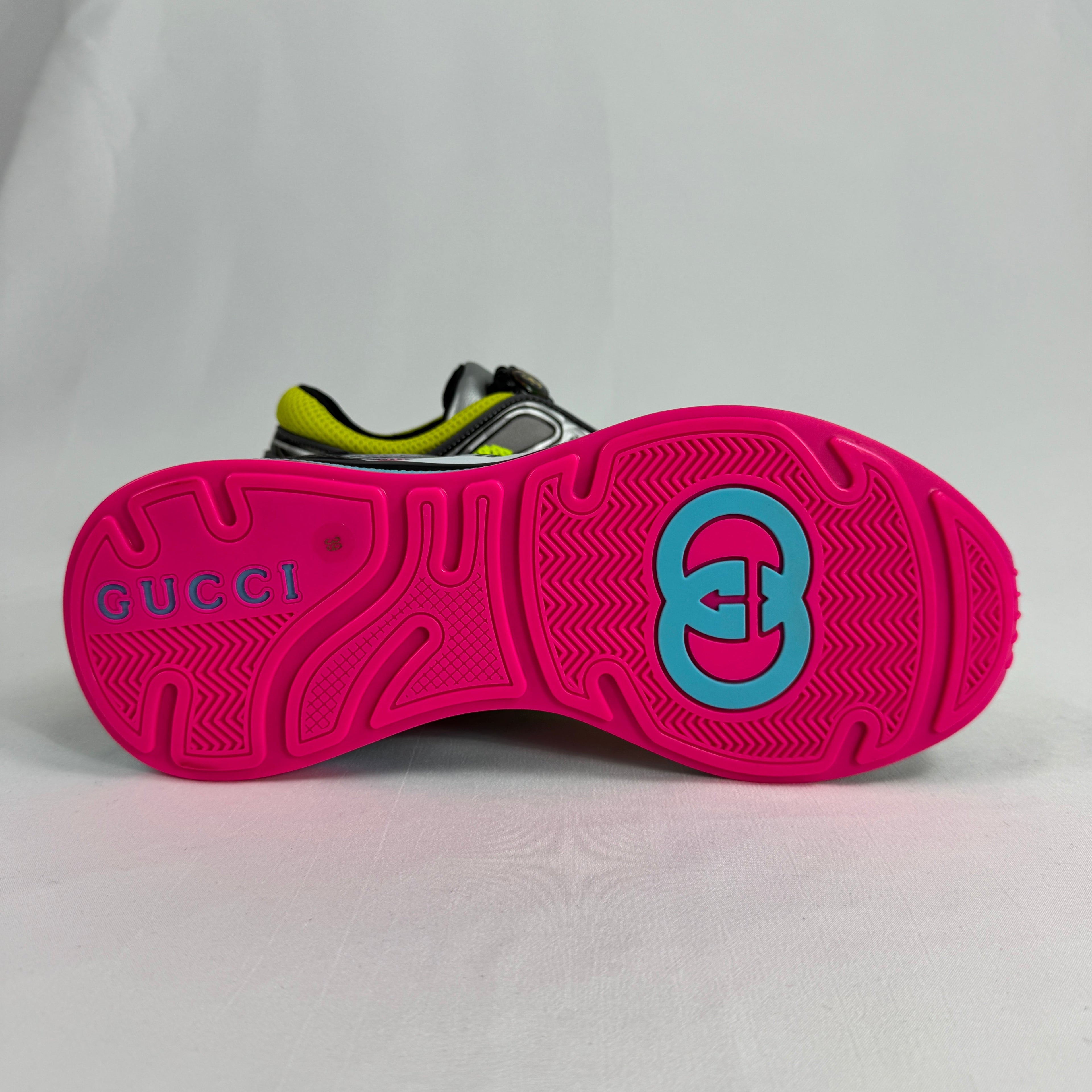 The Gucci Ultrapace R is a contemporary sneaker that combines retro running-inspired design with premium craftsmanship.
