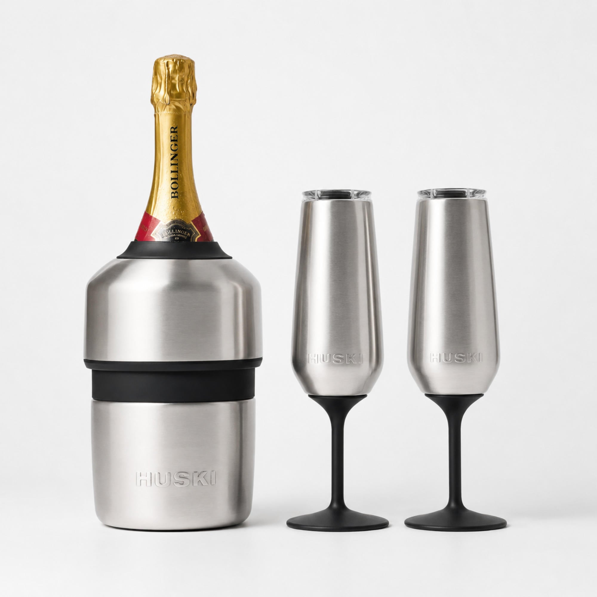 Huski Champagne Cooler + 2 Champagne Flutes