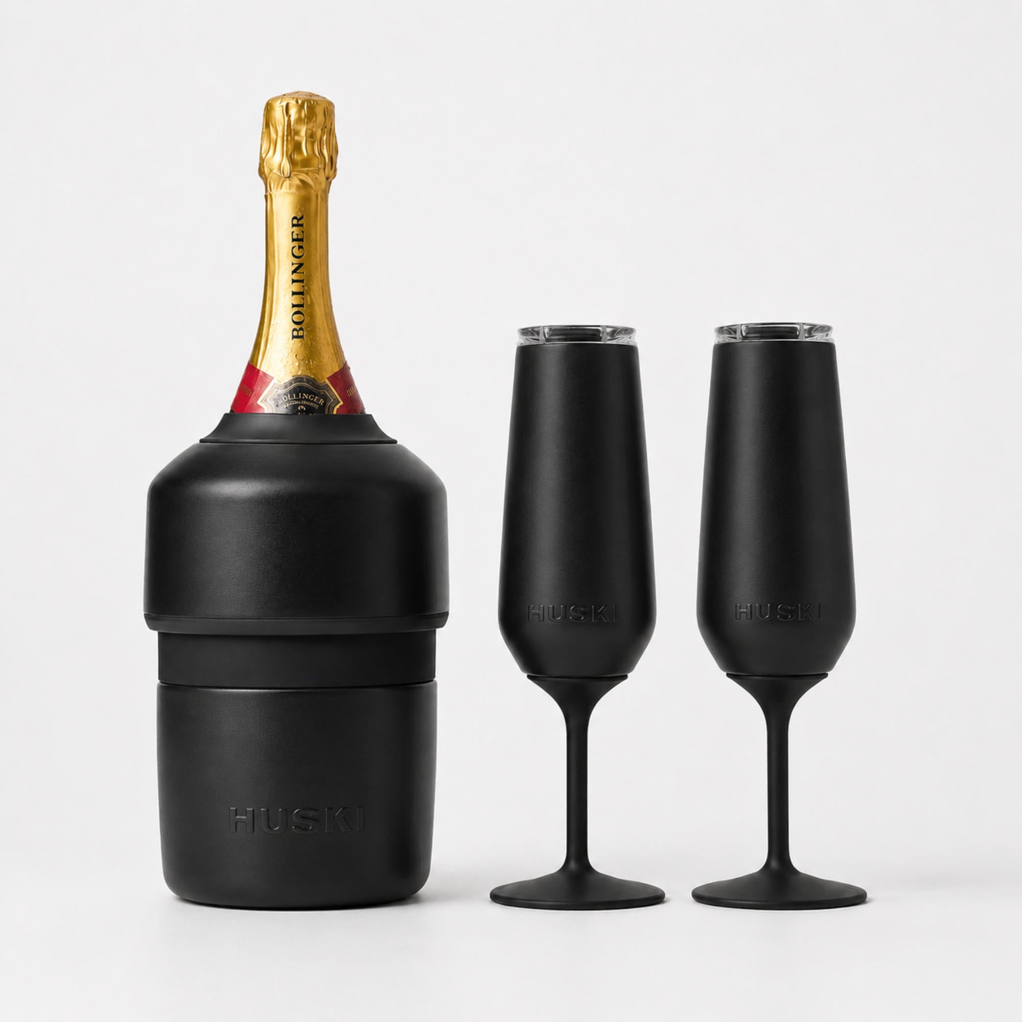 Huski Champagne Cooler + 2 Champagne Flutes