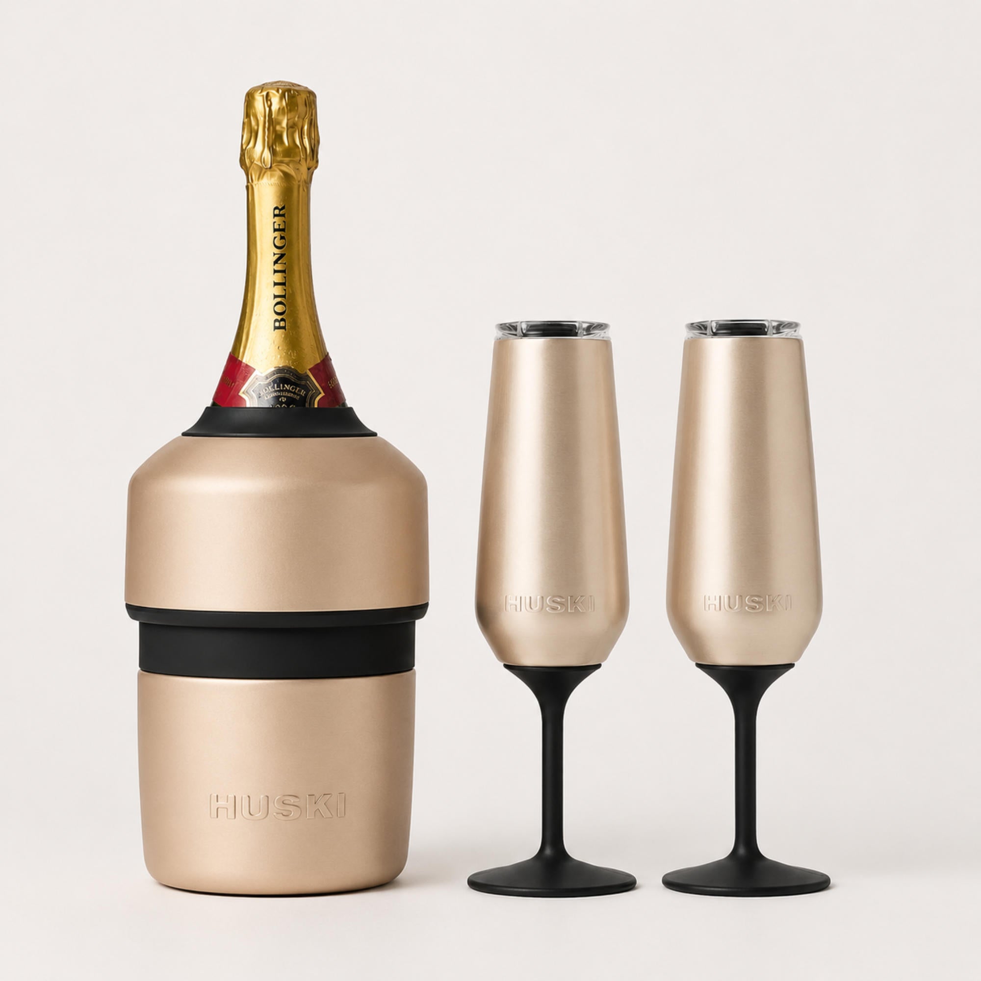 Huski Champagne Cooler + 2 Champagne Flutes