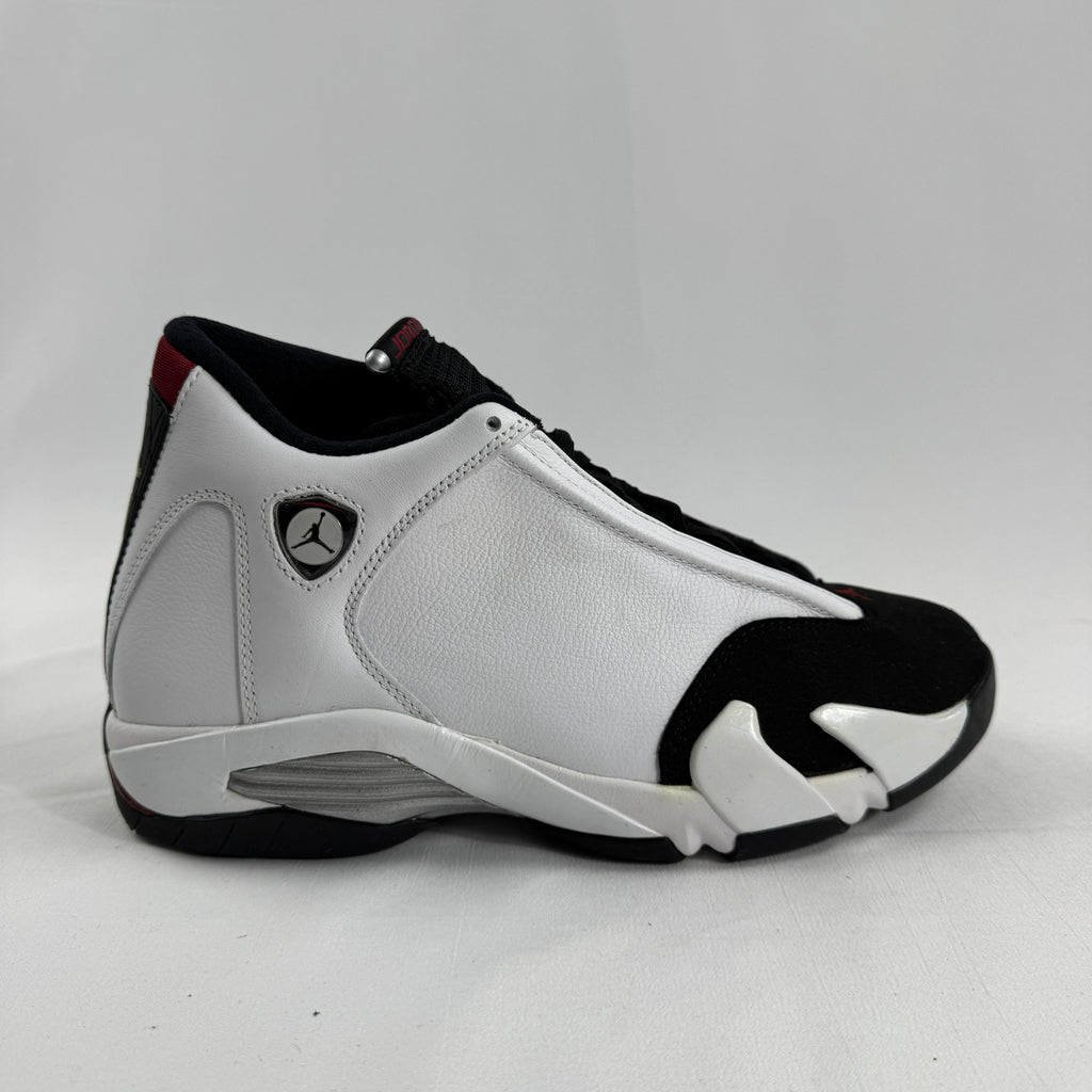 The Jordan 14 Retro "Black Toe" is one of the most iconic colorways in the Air Jordan 14 lineup, originally released in 1998