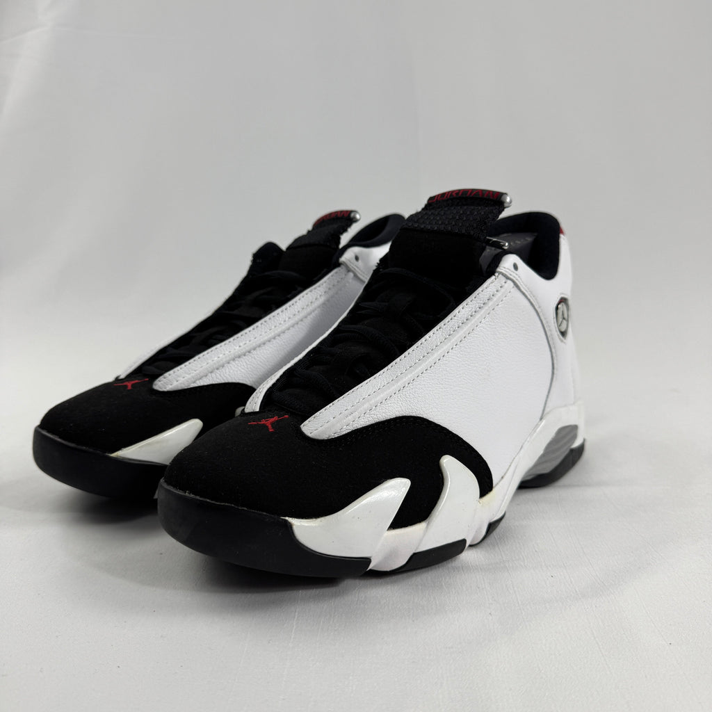 The Jordan 14 Retro "Black Toe" is one of the most iconic colorways in the Air Jordan 14 lineup, originally released in 1998