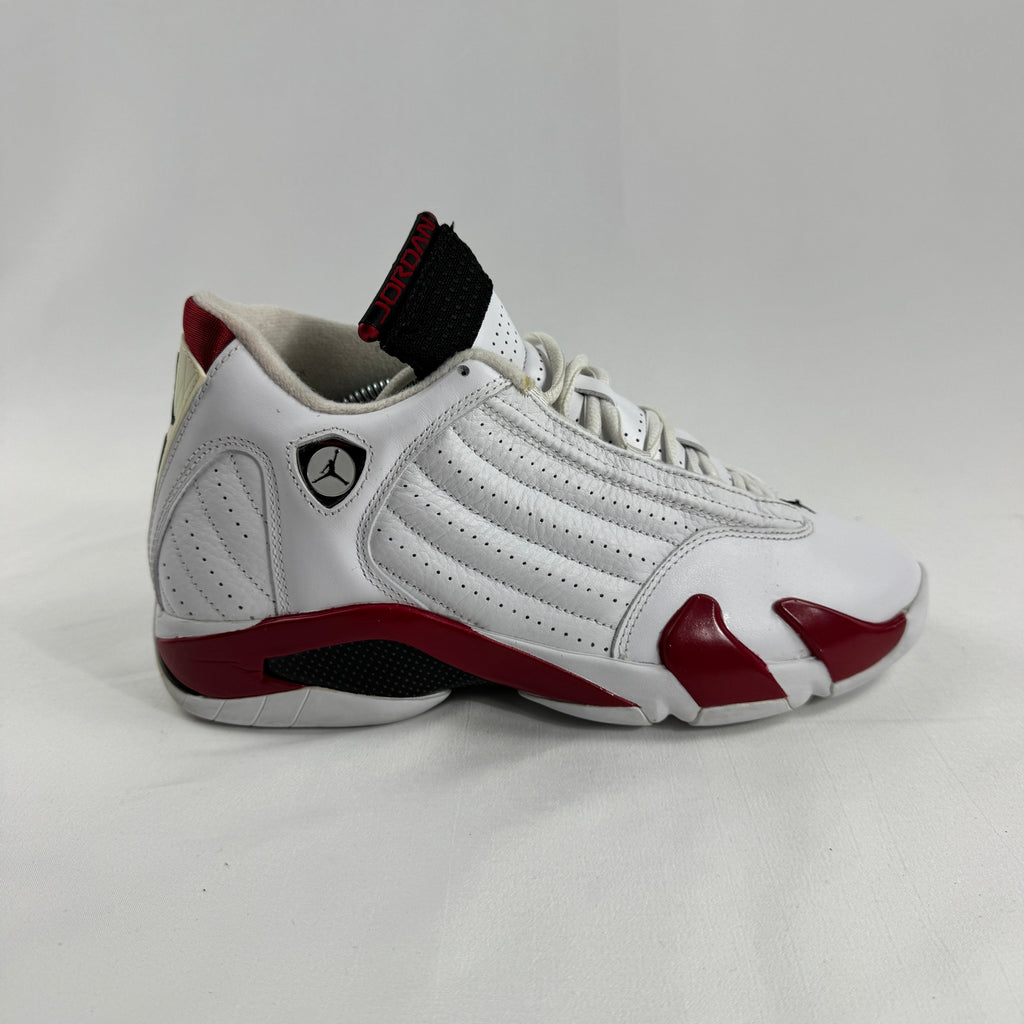 The Jordan 14 Retro "Candy Cane" (2012) is a classic re-release of one of the most recognizable Air Jordan 14 colorways.