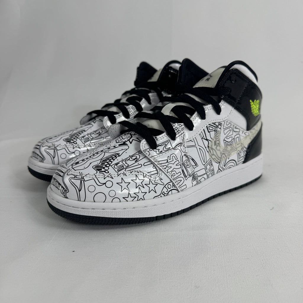 The Jordan 1 Mid SE DIY is a special edition take on the classic Air Jordan 1 Mid, designed with a customizable,