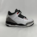 The Air Jordan 3 Retro “Pure Money/Infrared” is a mostly white leather Jordan 3 with silver accents and subtle infrared red