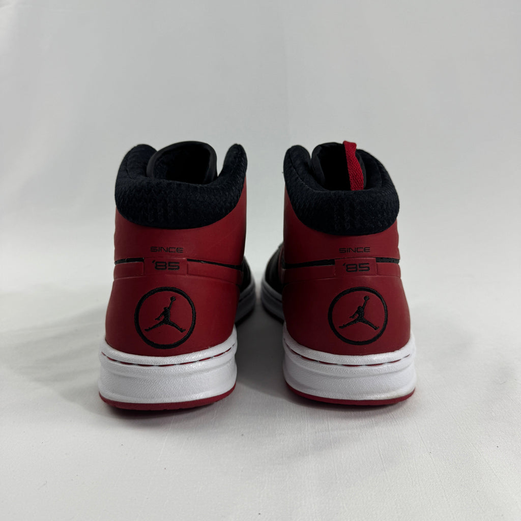 The Jordan Alpha 1 “Bred” is a modern performance-inspired take on the classic Air Jordan 1 silhouette. Featuring the iconic