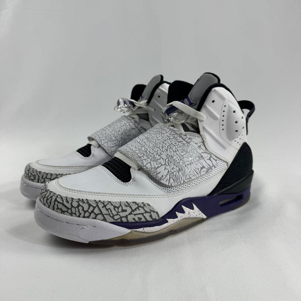 Jordan Son of Mars “Club Purple” is a bold hybrid sneaker that combines design elements from several iconic Air Jordan