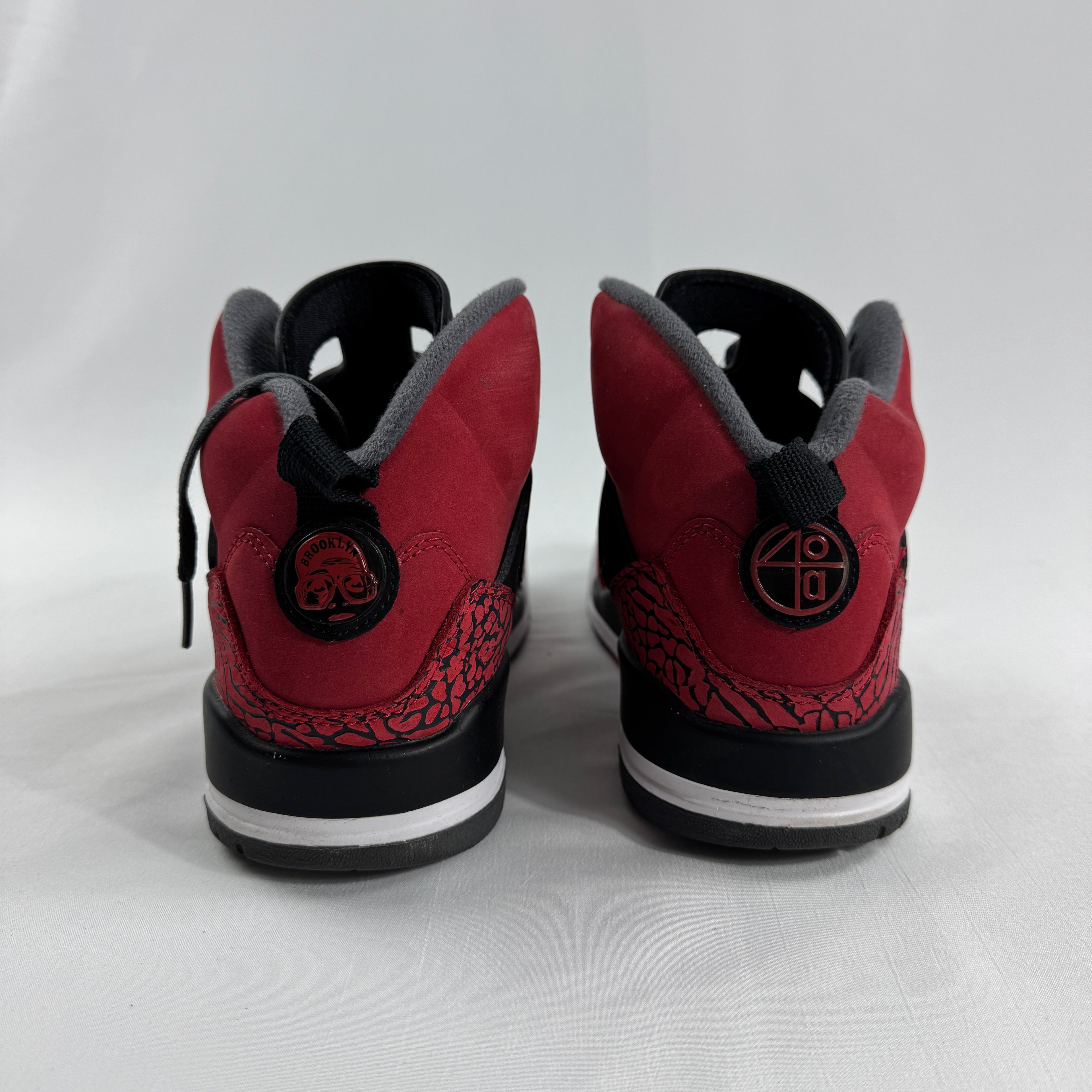 The Jordan Spiz'ike "Toro Bravo" is a bold hybrid sneaker that blends design elements from multiple iconic Air Jordan