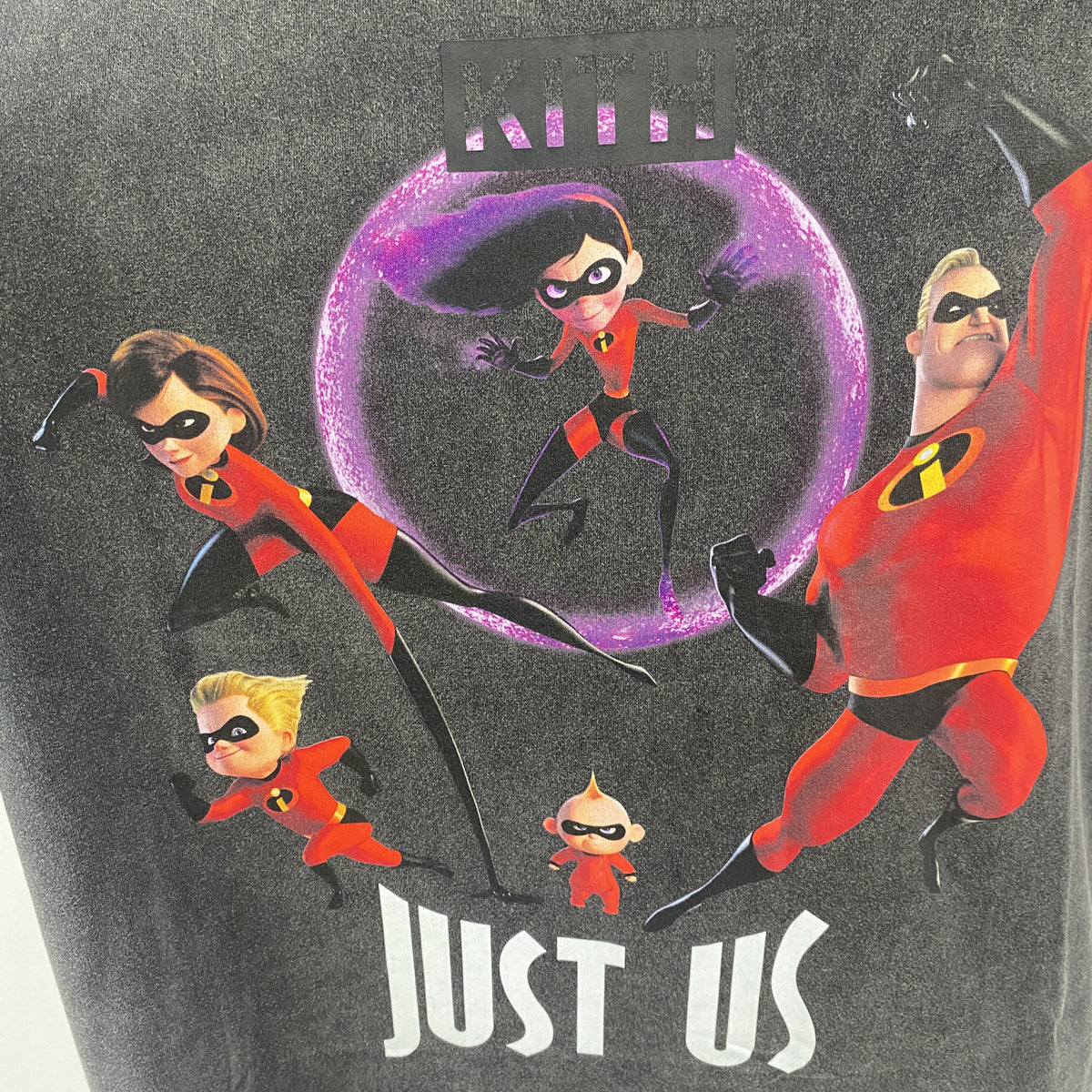 Kith x Disney Pixar The Incredibles Just Us Vintage Tee Black