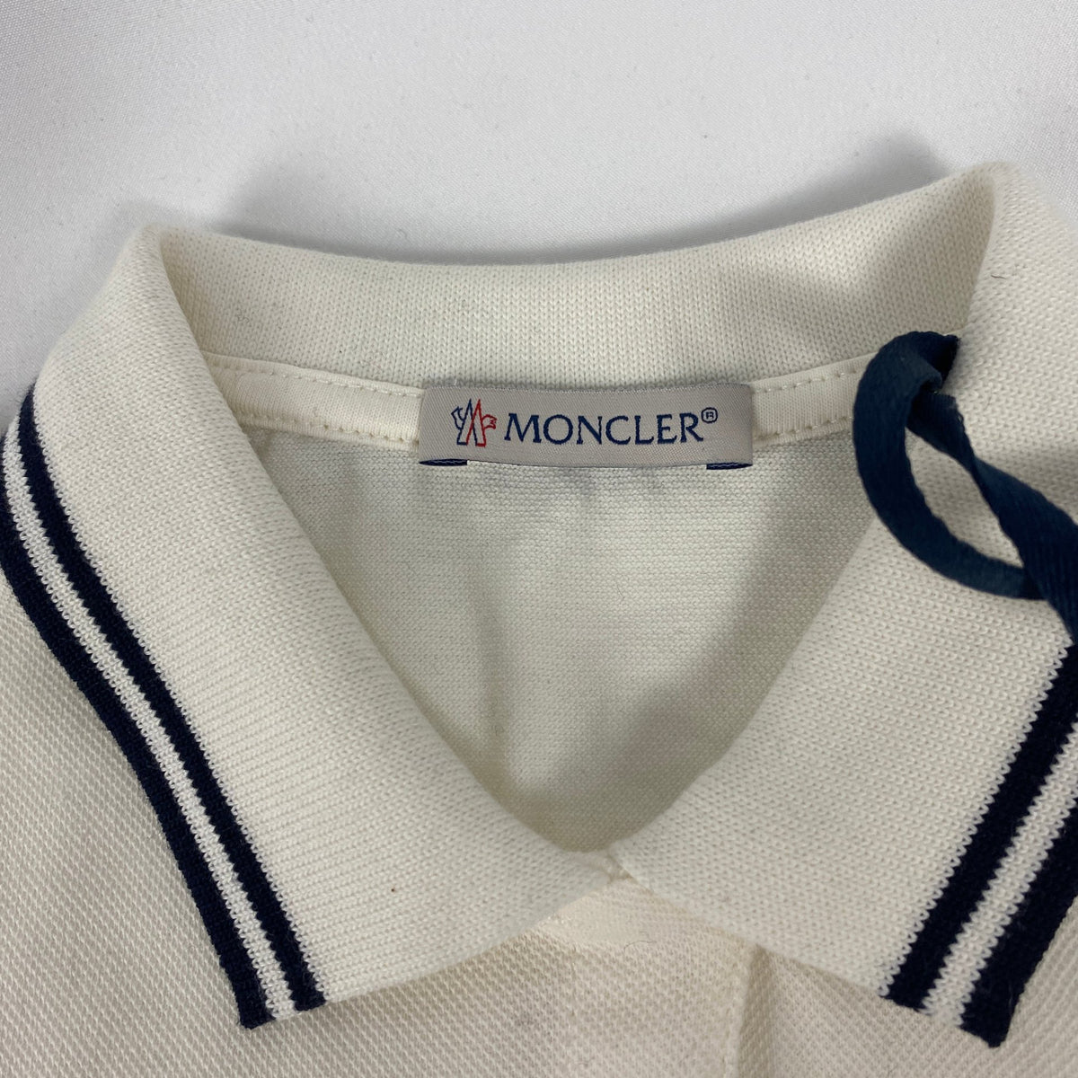 Moncler Girls' Tipped Polo Shirt Cream