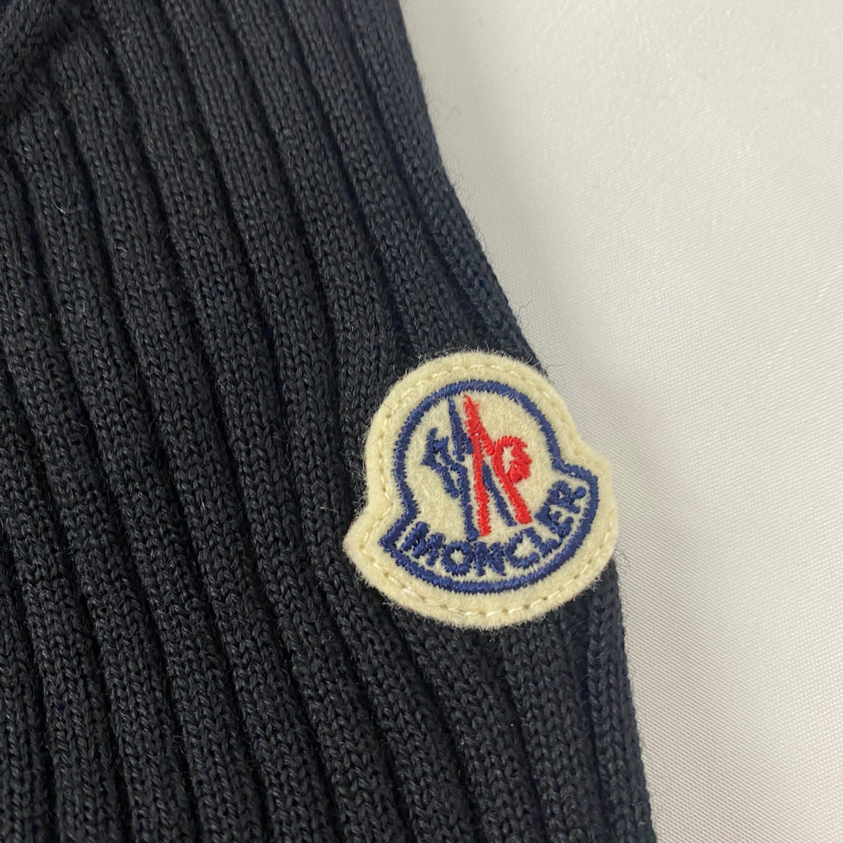 Moncler Kids' Ribbed Knit Turtleneck Navy