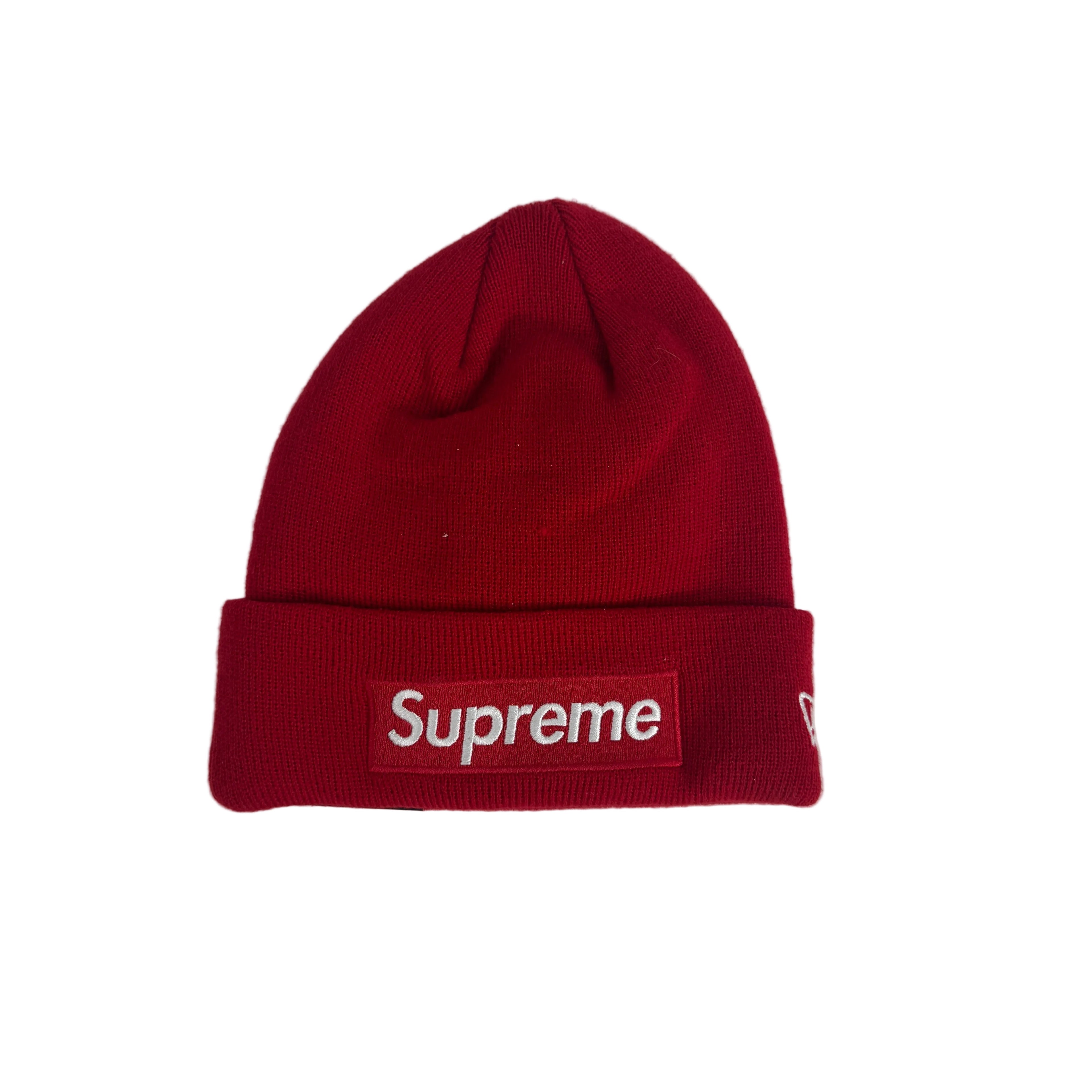 New Era Supreme Box Logo Beanie Red, Brand New With Tags