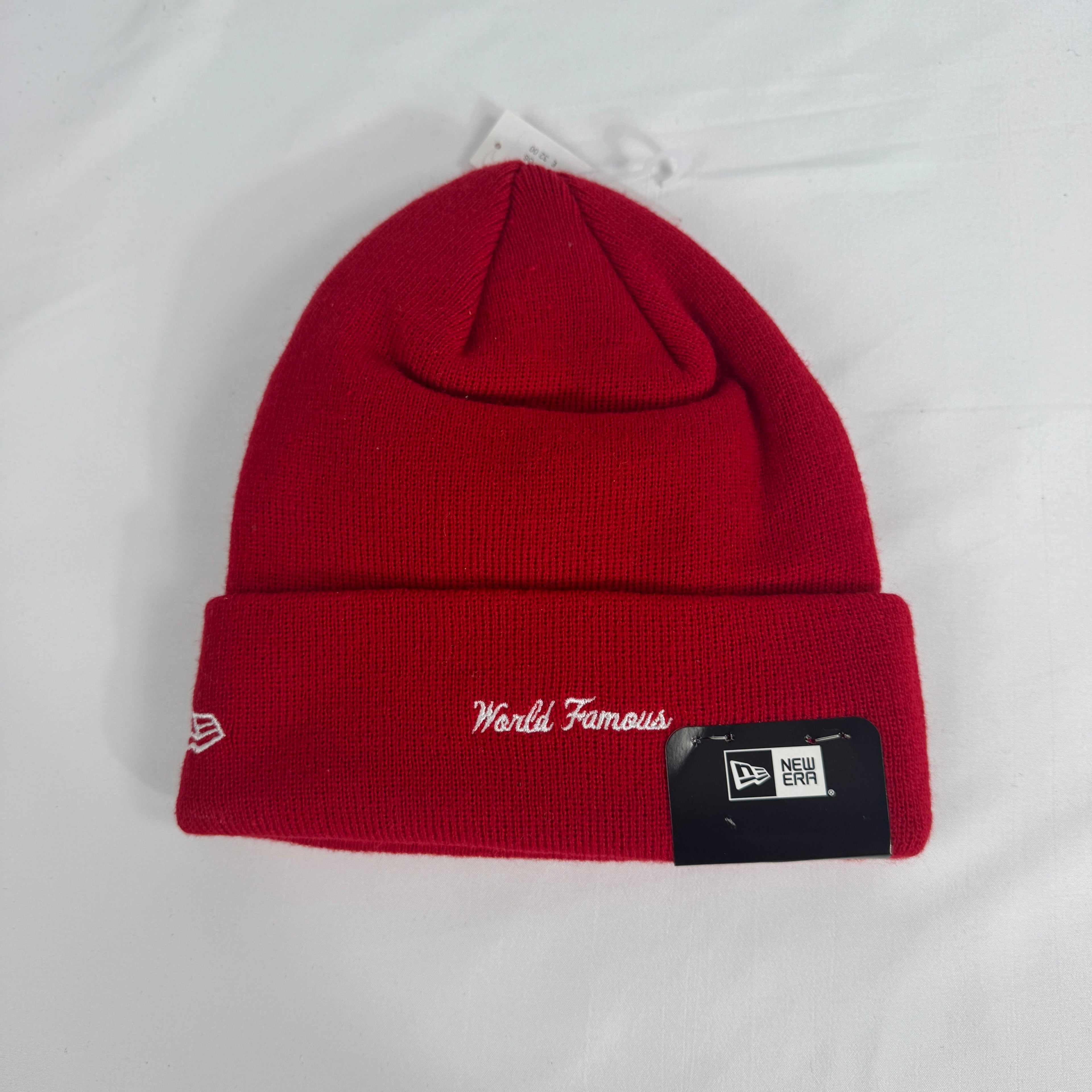 New Era Supreme Box Logo Beanie Red, Brand New With Tags