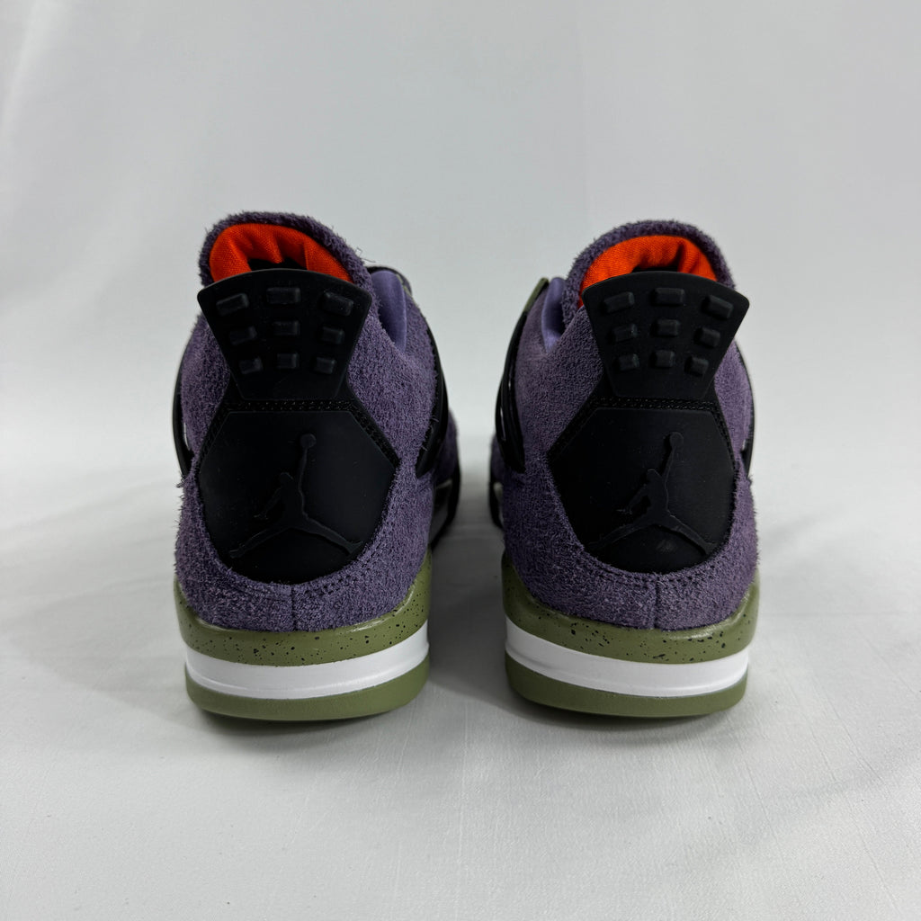 The Nike Air Jordan 4 Retro "Purple" showcases the iconic Air Jordan 4 silhouette with a bold purple color scheme that