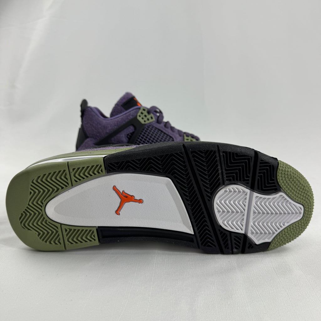 The Nike Air Jordan 4 Retro "Purple" showcases the iconic Air Jordan 4 silhouette with a bold purple color scheme that