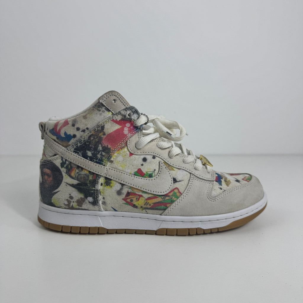 Nike SB Dunk High OG QS Supreme is a limited-edition collaboration that merges the classic SB Dunk High silhouette with