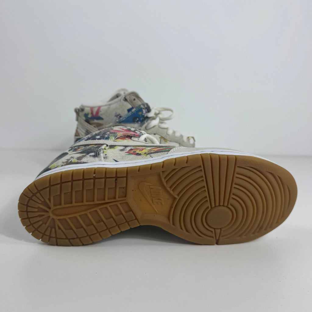 Nike SB Dunk High OG QS Supreme is a limited-edition collaboration that merges the classic SB Dunk High silhouette with