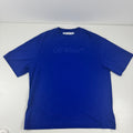 This Off-White tee features a subtle embroidered style tonal logo on a striking blue colour. Perfect for layering and