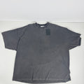 Off-White Super Moon Tee Washed features a premium, heavy-weight cotton construction with a faded, vintage-washed black