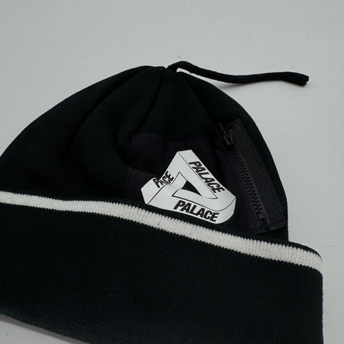 Palace 2019 Tri-Ferg Zip Pocket Beanie Black