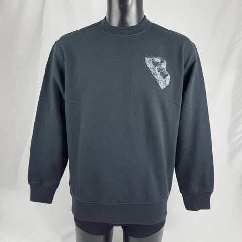 Palace Stones Crewneck crafted from premium cotton, featuring a bold graphic print, ribbed crew neck, cuffs, and hem, with a