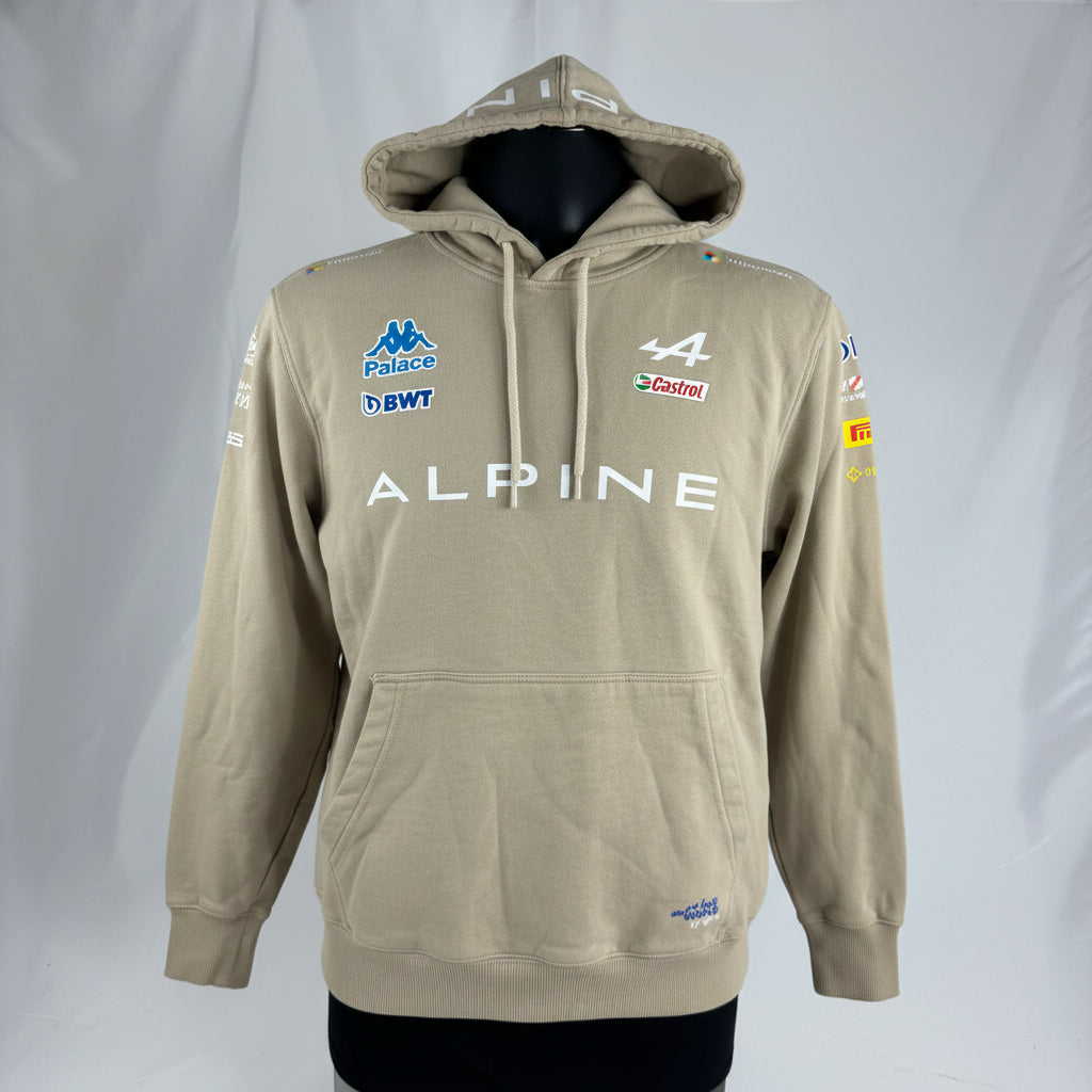 Palace x Kappa Alpine Hoodie crafted from premium cotton, featuring exclusive Palace and Kappa branding, an adjustable
