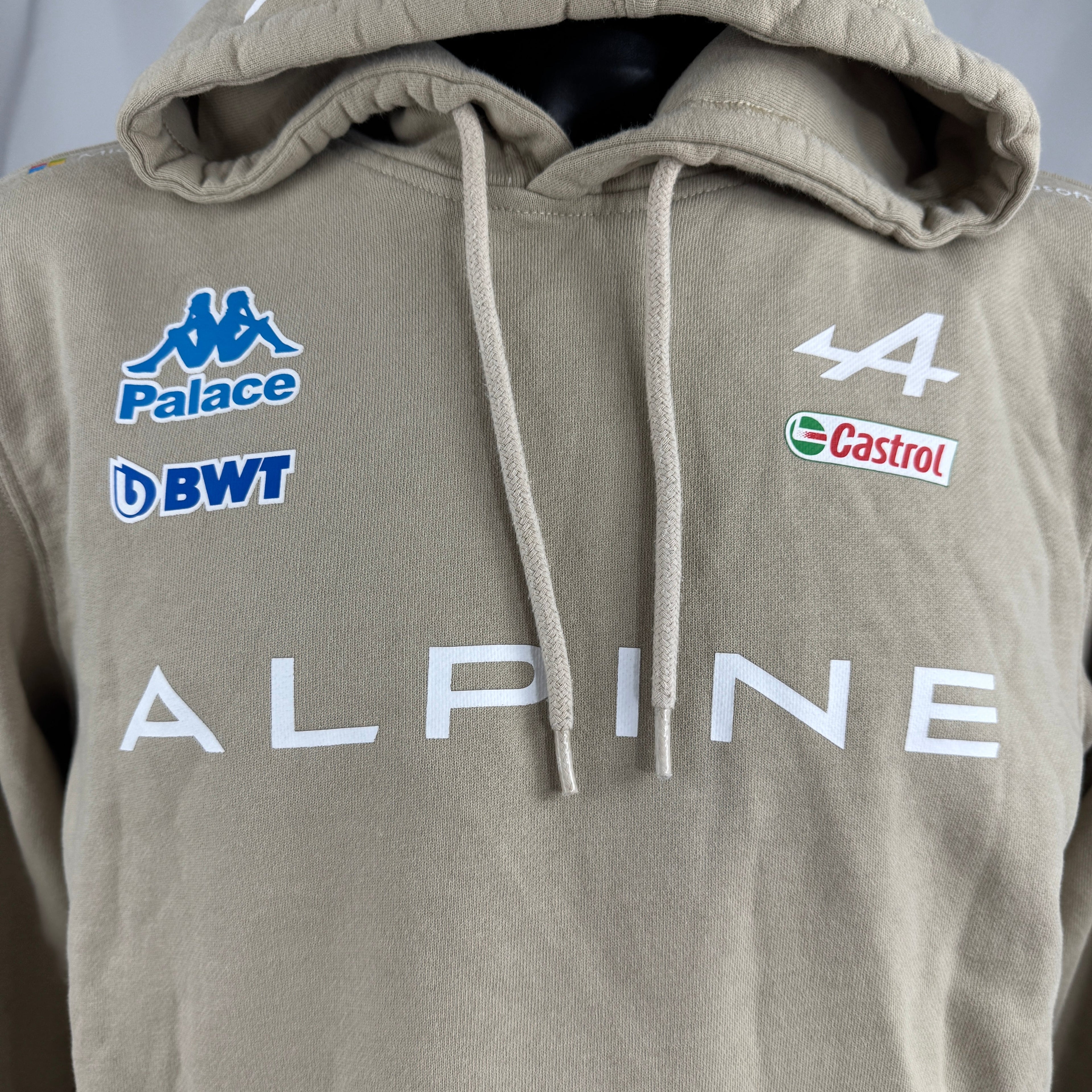 Palace x Kappa Alpine Hoodie crafted from premium cotton, featuring exclusive Palace and Kappa branding, an adjustable