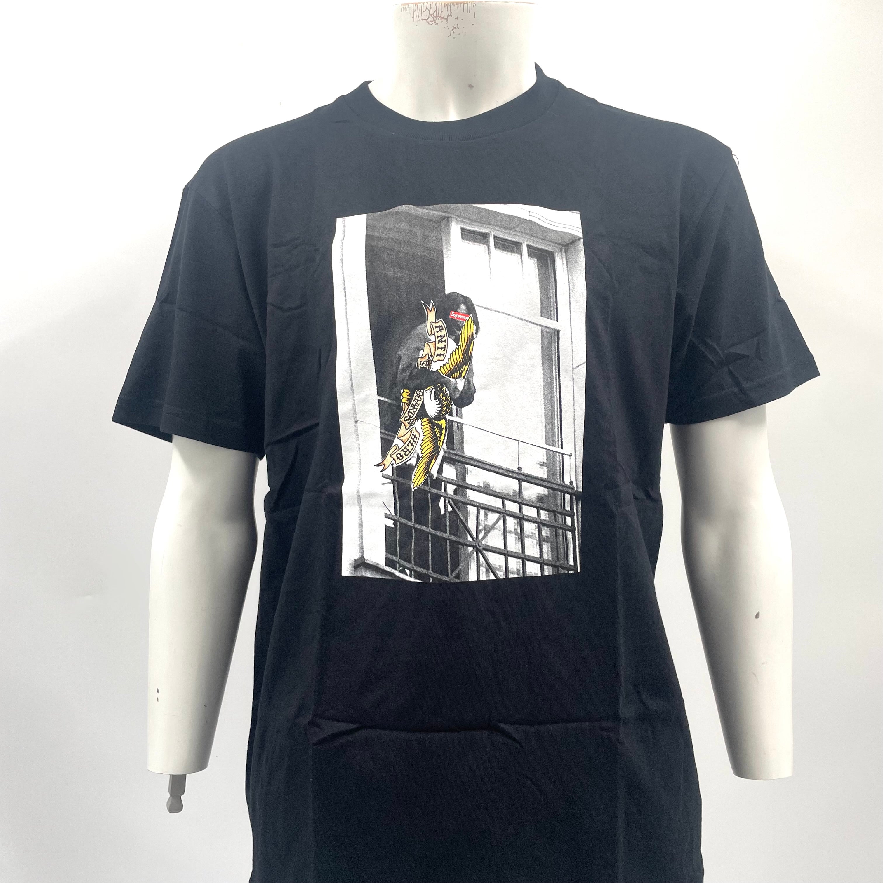 Supreme Antiheroa Balcony Graphic Tee In Black. Size Medium