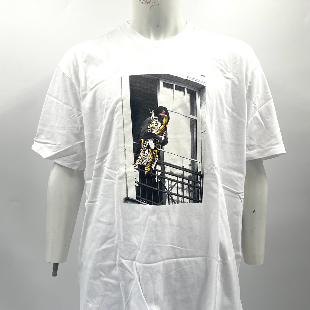 Supreme Antiheroa Balcony Graphic Tee In White. Size XL.