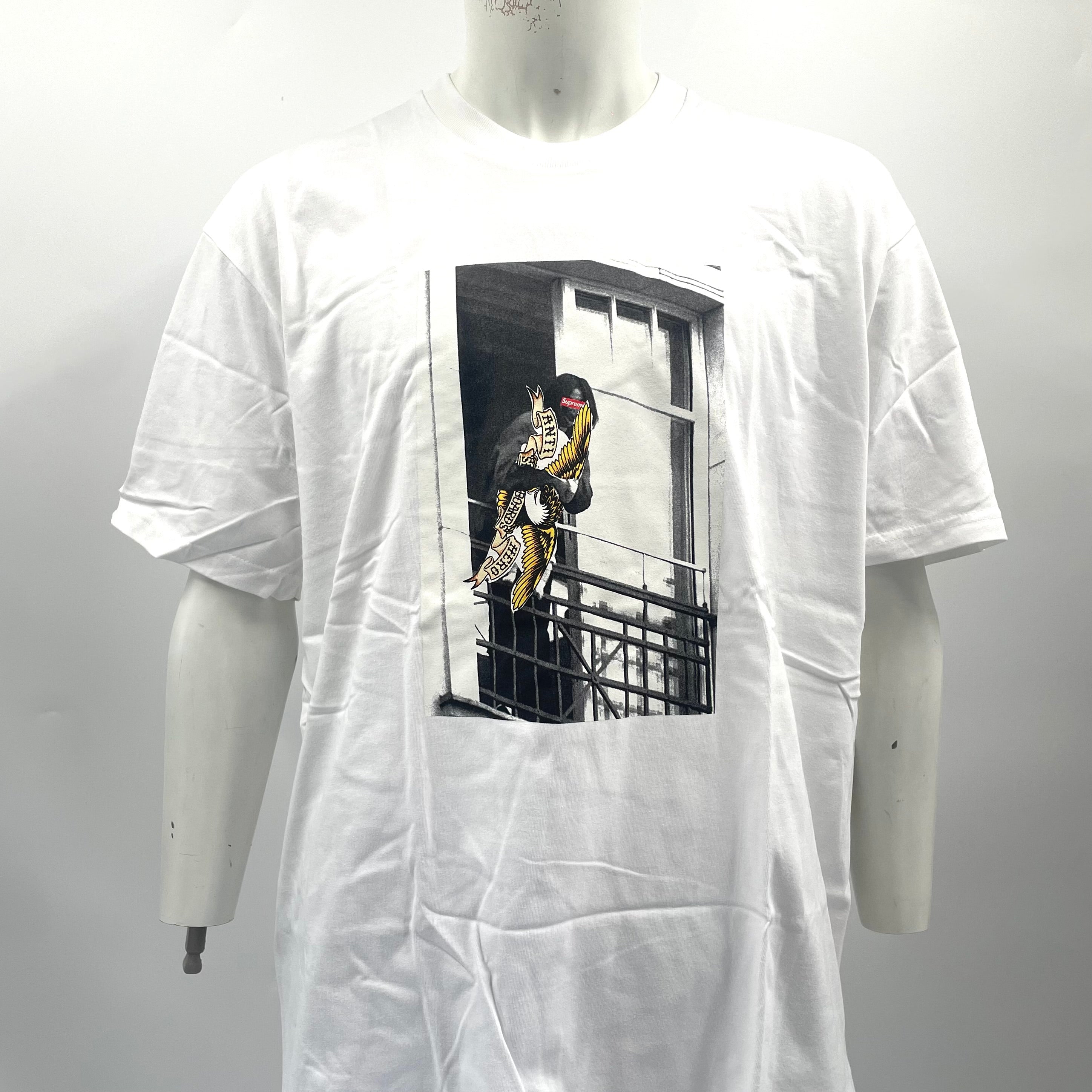 Supreme Antiheroa Balcony Graphic Tee In White. Size XL.