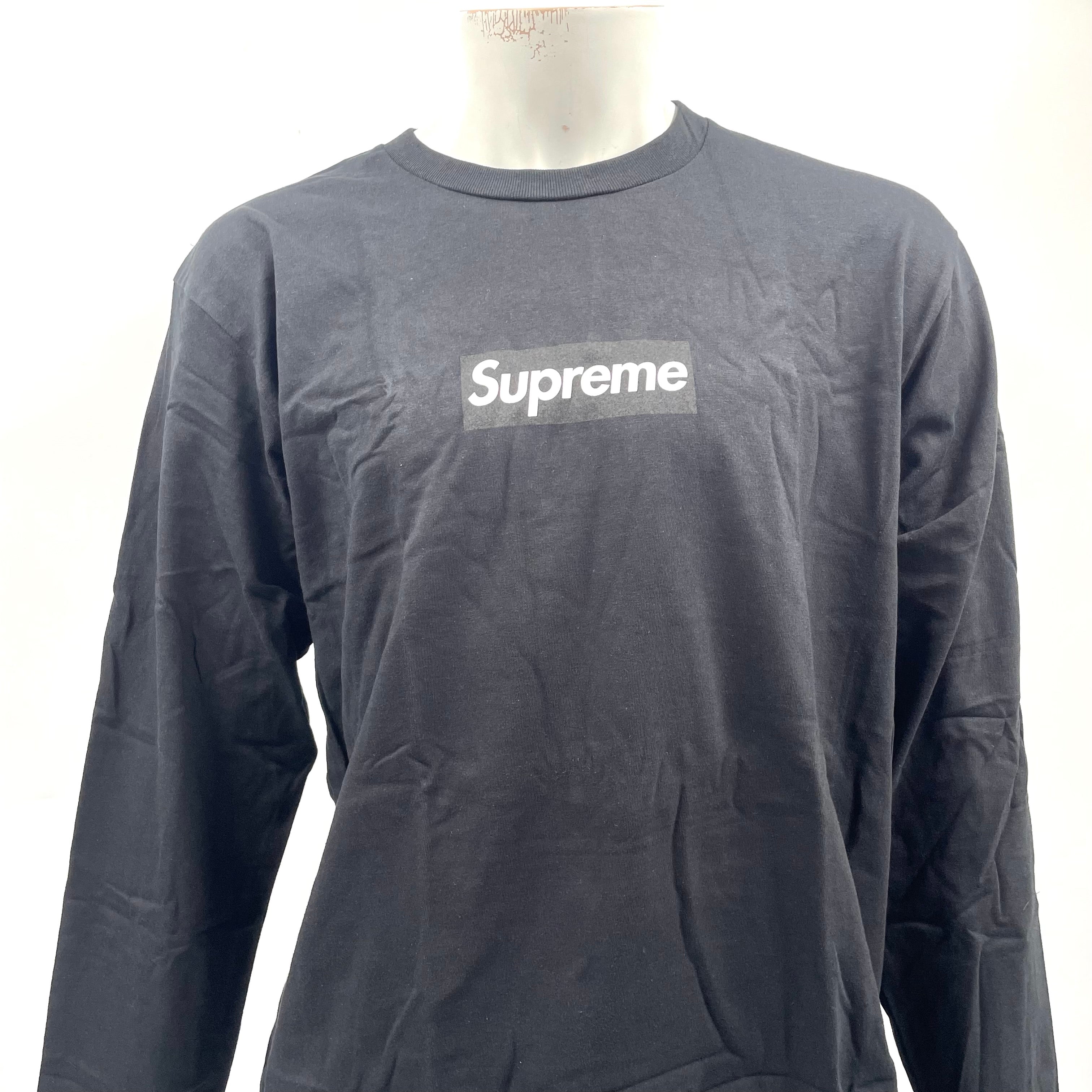 Supreme Box Logo Long Sleeve Tee Black In Size Large
