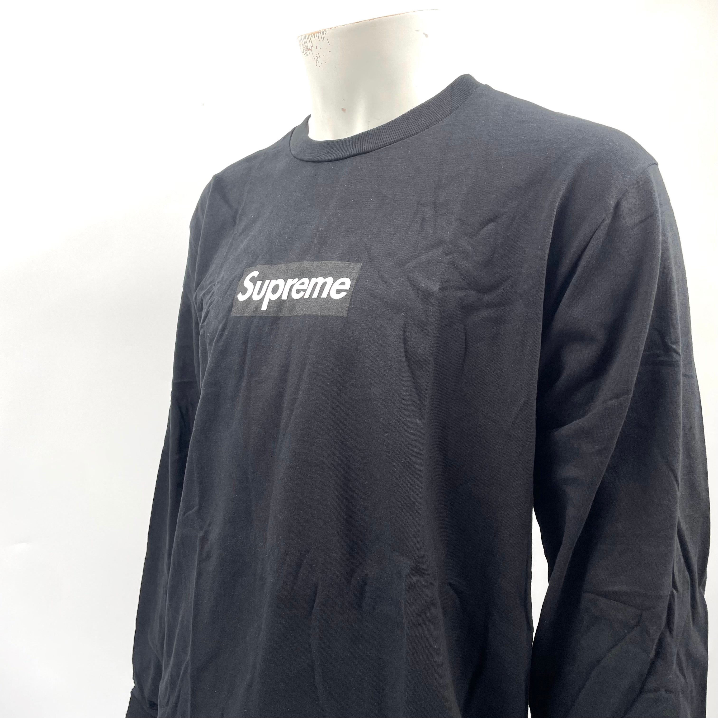 Supreme Box Logo Long Sleeve Tee Black In Size Large
